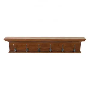 Halifax Mahogany Timber Coat Rack, 100cm, Honey Brown by Novasolo, a Wall Shelves & Hooks for sale on Style Sourcebook