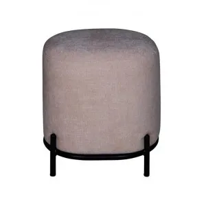 Tamar Fabric & Steel Ottoman, Small, Dusty Pink by Florabelle, a Ottomans for sale on Style Sourcebook