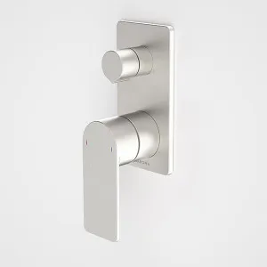 Caroma Urbane II Bath/Shower Mixer with Diverter Rectangle Brushed Nickel by Caroma, a Bathroom Taps & Mixers for sale on Style Sourcebook