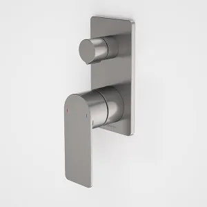 Caroma Urbane II Bath/Shower Mixer with Diverter Rectangle Gunmetal by Caroma, a Bathroom Taps & Mixers for sale on Style Sourcebook