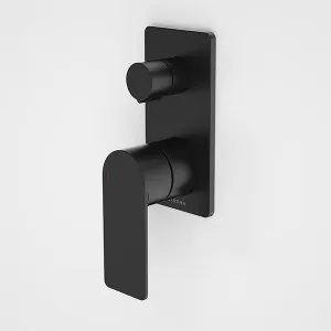 Caroma Urbane II Bath/Shower Mixer with Diverter Rectangle Matte Black by Caroma, a Bathroom Taps & Mixers for sale on Style Sourcebook