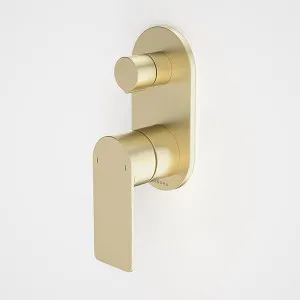 Caroma Urbane II Bath/Shower Mixer with Diverter Round Brushed Brass by Caroma, a Bathroom Taps & Mixers for sale on Style Sourcebook