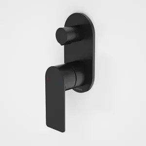 Caroma Urbane II Bath/Shower Mixer with Diverter Round Matte Black by Caroma, a Bathroom Taps & Mixers for sale on Style Sourcebook