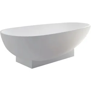 Fienza Lagoona Matte White Stone Freestanding Bath 1800mm by Fienza, a Bathtubs for sale on Style Sourcebook