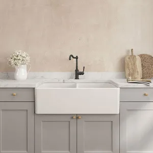 Turner Hastings Novi 85 x 46 Fireclay Double Butler Sink, Universal Front by Turner Hastings, a Kitchen Sinks for sale on Style Sourcebook