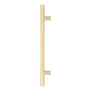 Zanda Satin Brass Round Pull Door Handle - Straight Pair by Zanda, a Door Knobs & Handles for sale on Style Sourcebook
