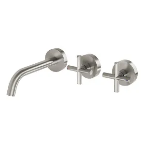 Phoenix Vivid Slimline Plus Wall Basin/Bath Hostess Set 180mm Brushed Nickel by PHOENIX, a Bathroom Taps & Mixers for sale on Style Sourcebook