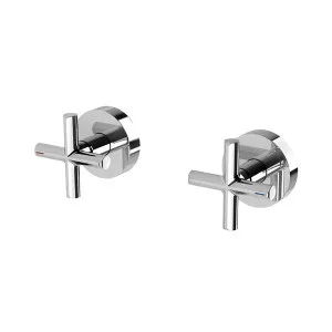 Phoenix Vivid Slimline Plus Wall Top Assemblies 15mm Extended Spindles - Chrome by PHOENIX, a Bathroom Taps & Mixers for sale on Style Sourcebook