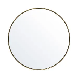 Studio Round Mirror, Brass - 90cm by Granite Lane, a Vanity Mirrors for sale on Style Sourcebook