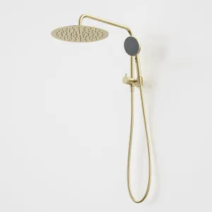 Caroma Urbane II Compact Twin Shower Brushed Brass by Caroma, a Shower Heads & Mixers for sale on Style Sourcebook