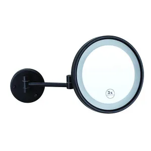 Thermogroup Ablaze 3x Magnifying Mirror with Cool Light 250mm - Matte Black by Thermogroup, a Shaving Cabinets for sale on Style Sourcebook