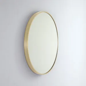 Modern Round Coloured Frame Bathroom Mirror - 7 colour options - 81cm Baltic Brass by Luxe Mirrors, a Vanity Mirrors for sale on Style Sourcebook