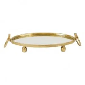 Clay Oval Mirror Tray 58x11cm in Gold by OzDesignFurniture, a Trays for sale on Style Sourcebook