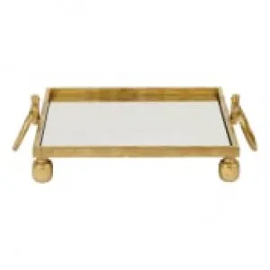 Clay Square Mirror Tray 40.5x11cm in Gold by OzDesignFurniture, a Trays for sale on Style Sourcebook
