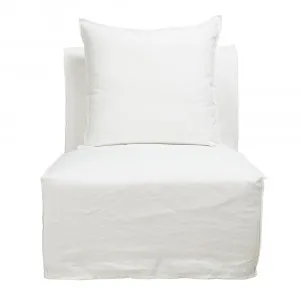 Como Linen Armless Slipper Chair Cover White - 1 Seater by James Lane, a Chairs for sale on Style Sourcebook
