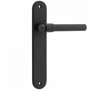 Helsinki Lever with Oval Backplate Matt Black by Iver, a Door Knobs & Handles for sale on Style Sourcebook