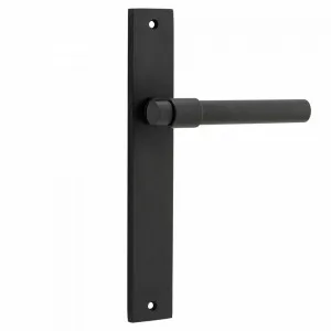 Helsinki Lever with Rectangle Backplate Matt Black by Iver, a Door Hardware for sale on Style Sourcebook