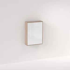 Myra 1 Door Mirror Cabinet 600mm - White Ash Oak by ABI Interiors Pty Ltd, a Shaving Cabinets for sale on Style Sourcebook