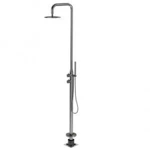 Sola Outdoor Shower Set - Brushed Gunmetal by ABI Interiors Pty Ltd, a Outdoor Showers for sale on Style Sourcebook