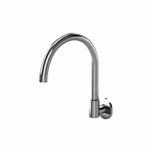 Gooseneck Wall-Mounted Swivel Spout - Brushed Nickel by ABI Interiors Pty Ltd, a Bathroom Taps & Mixers for sale on Style Sourcebook