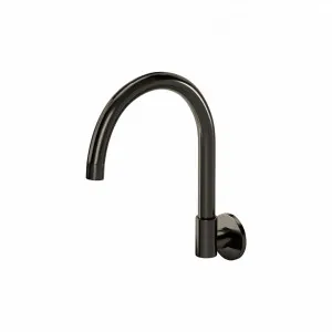 Gooseneck Wall-Mounted Swivel Spout - Brushed Gunmetal by ABI Interiors Pty Ltd, a Bathroom Taps & Mixers for sale on Style Sourcebook