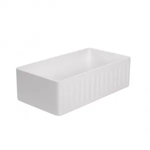 Henley Single Fluted Farmhouse Sink - White by ABI Interiors Pty Ltd, a Kitchen Sinks for sale on Style Sourcebook
