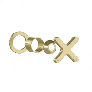 Cross Progressive Handle Kit • Brushed Brass by ABI Interiors Pty Ltd, a Bathroom Taps & Mixers for sale on Style Sourcebook
