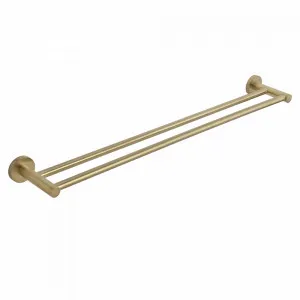 Elysian Double Towel Rail - Brushed Brass by ABI Interiors Pty Ltd, a Towel Rails for sale on Style Sourcebook