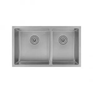 Vita Double Kitchen Sink 760mm - Stainless Steel by ABI Interiors Pty Ltd, a Kitchen Sinks for sale on Style Sourcebook