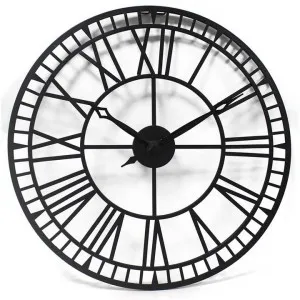 Northshore Porto Iron Round Wall Clock, 60cm, Black by Northshore, a Clocks for sale on Style Sourcebook