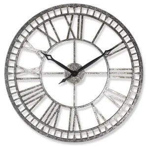 Northshore Porto Iron Round Wall Clock, 60cm, Antique Silver by Northshore, a Clocks for sale on Style Sourcebook