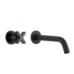 Cross Progressive Mixer & Spout Set - Matte Black by ABI Interiors Pty Ltd, a Bathroom Taps & Mixers for sale on Style Sourcebook