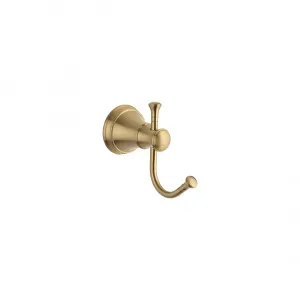 Kingsley Robe Hook - Brushed Brass by ABI Interiors Pty Ltd, a Shelves & Hooks for sale on Style Sourcebook