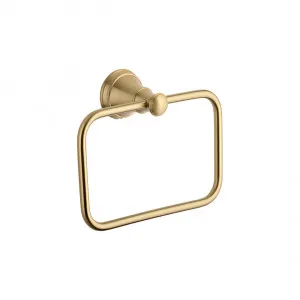 Kingsley Hand Towel Holder - Brushed Brass by ABI Interiors Pty Ltd, a Bathroom Accessories for sale on Style Sourcebook