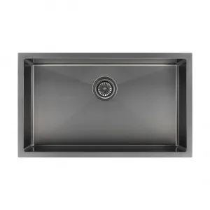 Vari - Single Sink 750mm - Brushed Gunmetal w Rack by ABI Interiors Pty Ltd, a Kitchen Sinks for sale on Style Sourcebook