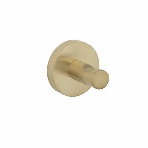 Elysian Robe Hook - Brushed Brass by ABI Interiors Pty Ltd, a Shelves & Hooks for sale on Style Sourcebook