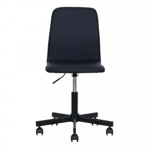 Amanda Desk Chair in Black PU / Black Rollers by OzDesignFurniture, a Chairs for sale on Style Sourcebook