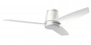 Calibo Profile 50" (1250mm) DC Low Profile Ceiling Fan with 18W CCT Dimmable Light and Remote White by Calibo, a Ceiling Fans for sale on Style Sourcebook