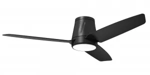Calibo Profile 50" (1250mm) DC Low Profile Ceiling Fan with 18W CCT Dimmable Light and Remote Matte Black by Calibo, a Ceiling Fans for sale on Style Sourcebook
