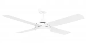 Calibo Breeze Silent 48" (1220mm) ABS AC Ceiling Fan with 24W LED Light and Remote White by Calibo, a Ceiling Fans for sale on Style Sourcebook