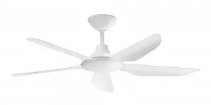 Calibo Storm 48" (1220mm) 5 Blade Indoor/Outdoor DC Ceiling Fan and Remote White by Calibo, a Ceiling Fans for sale on Style Sourcebook