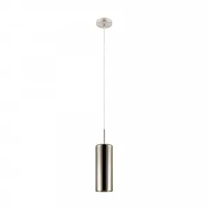 Satin Nickel Eglo Selvino 1 Light Gold Vaporised Glass Pendant Light Gold by Eglo, a Pendant Lighting for sale on Style Sourcebook