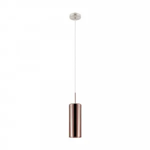 Satin Nickel Eglo Selvino 1 Light Gold Vaporised Glass Pendant Light Copper by Eglo, a Pendant Lighting for sale on Style Sourcebook