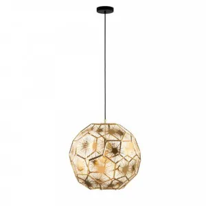 Brass Eglo Skoura Pendant Light (E27) Large by Eglo, a Pendant Lighting for sale on Style Sourcebook
