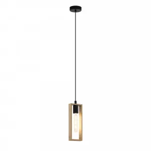 Eglo Littleton Brown and Black Pendant Light (E27) 1 Light by Eglo, a Pendant Lighting for sale on Style Sourcebook
