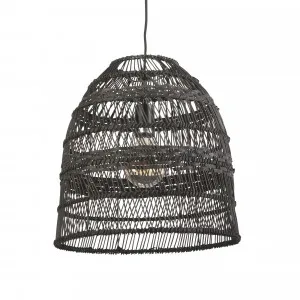 Fiorentino Lobok Rattan Pendant Light Edison Screw (E27) Black by Fiorentino, a Pendant Lighting for sale on Style Sourcebook