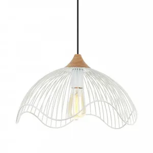 CLA Modern Cage Dome Pendant Light White Spiaggia by Compact Lamps Australia, a Pendant Lighting for sale on Style Sourcebook