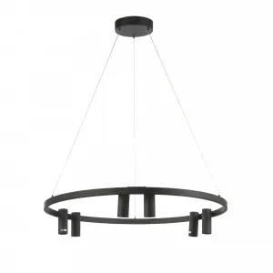 Fiorentino Black Mentera Round LED Pendant Light 6 Light by Fiorentino, a Pendant Lighting for sale on Style Sourcebook