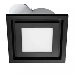 Square Ventair Airbus 250 Pro-V Bathroom Exhaust Fan With 14W LED Light Black by Ventair, a Exhaust Fans for sale on Style Sourcebook