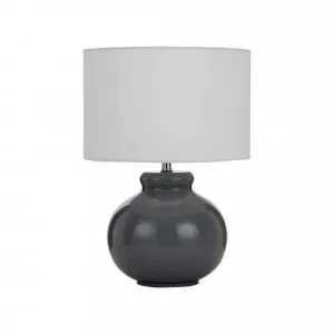 Telbix Olga Table Lamp Edison Screw (E27) Grey and White by Telbix, a Table & Bedside Lamps for sale on Style Sourcebook